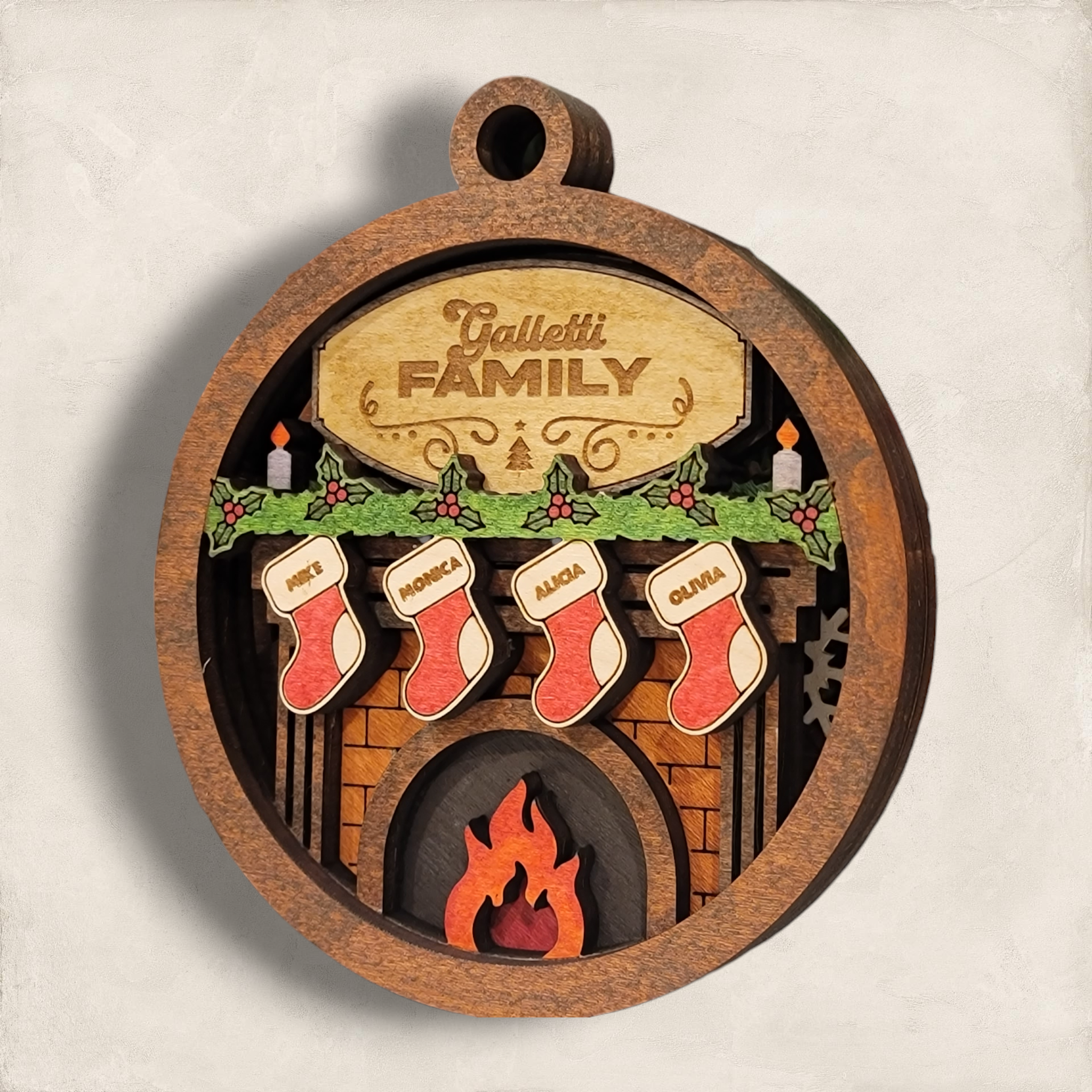 Fireplace Family Ornaments