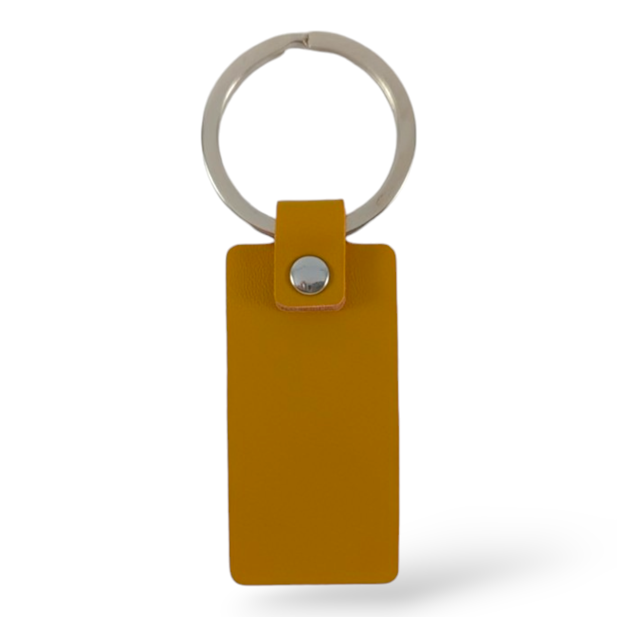 Personalized Rectangle Leather Like Keychain