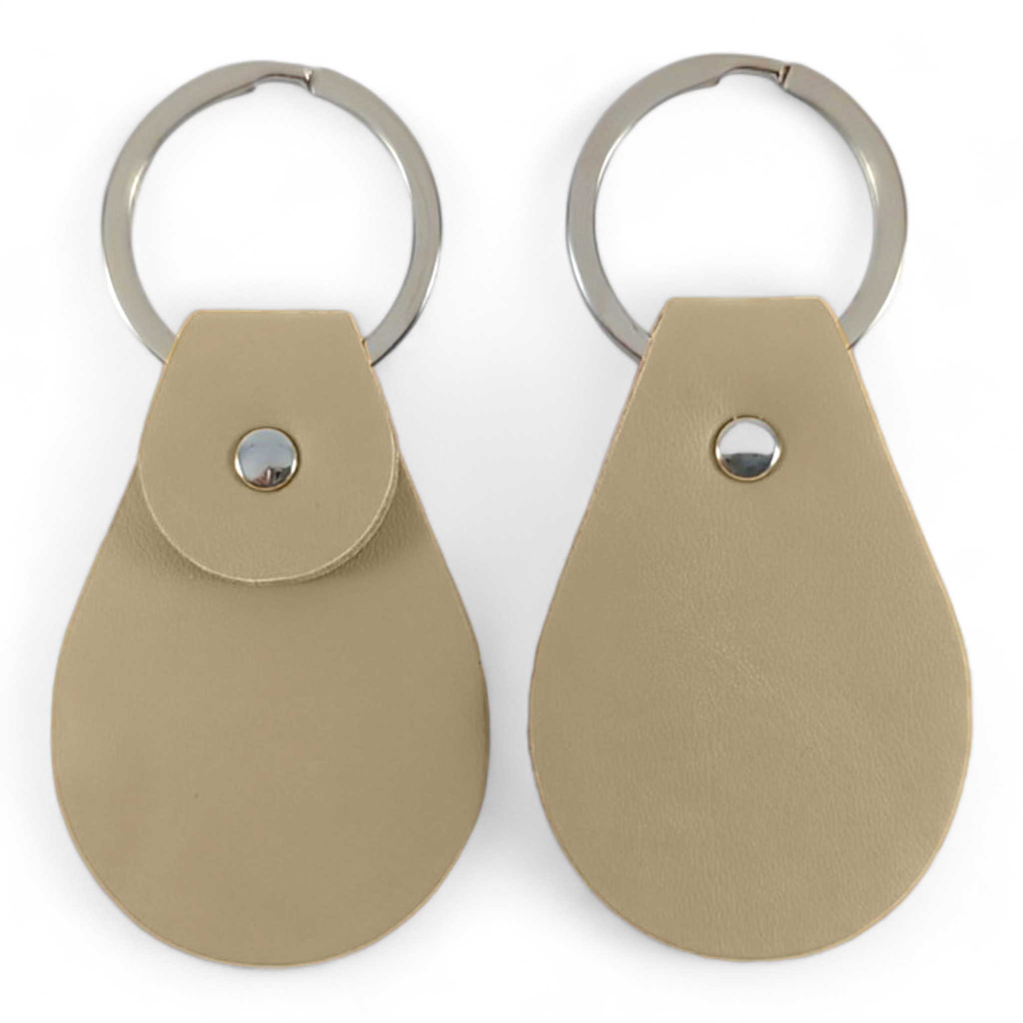 Personalized Teardrop Leather Like Keychain